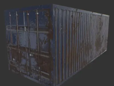 Container LowPoly shipping Free low-poly 3D model
