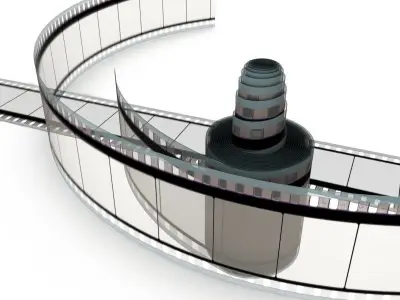 Motion Picture Film Roll 3D model