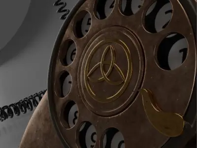 Antique telephone  3D model