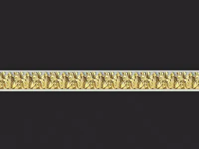 baguette gold border 3D model purchase