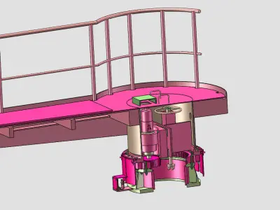 Rotating maintenance platform 3D model