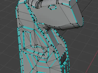 X2 Taser Blackhawk Holster Game Ready Low-poly 3D model