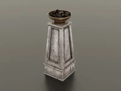 Fire column Low-poly 3D model get