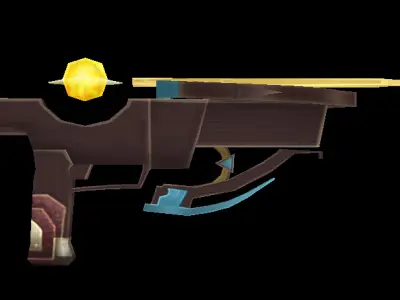crossbow lowpoly Low-poly 3D model