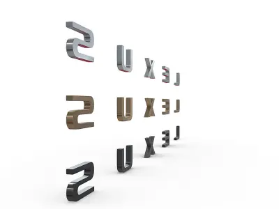lexus nameplate logo 3D model