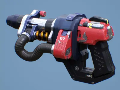 Torbjorn Gun Low-poly 3D model