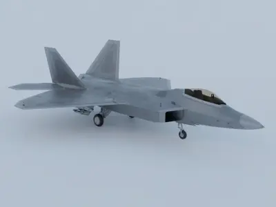 F-22 RAPTOR FIGHTER JET Low-poly 3D model