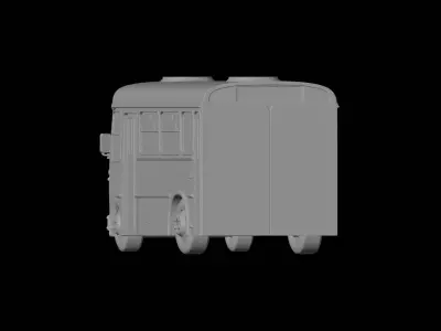 Vintage Flat Nose Bus 3D print model