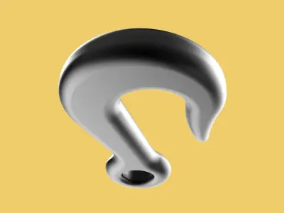 STANDARD EYE HOOK FORGED SINGLE LIFTING CRANE HOOKS HOIST TON 3D model