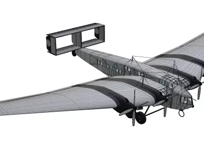 Junkers G38 Low-poly 3D model