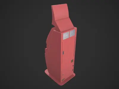 Ticket Machine Terminal Low-poly 3D model
