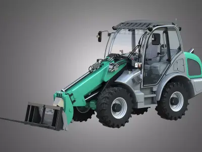 Loader KL80-8T  with Bale Spike - Front Loader 3D model