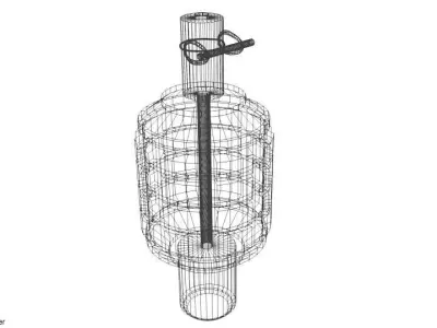 Grenade Launcher Ammo Type 91 50mm 3D model