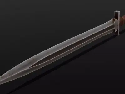 Sword 3D Model Low-poly 3D model purchase