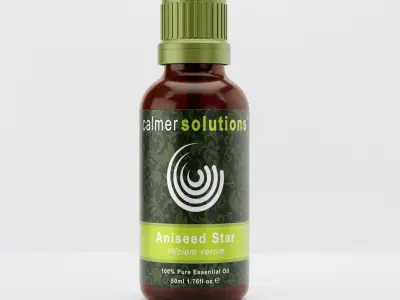 Essential Oil with Label Design 3D Modelling 3D model