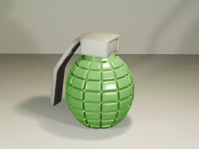 low poly granade Free 3D model