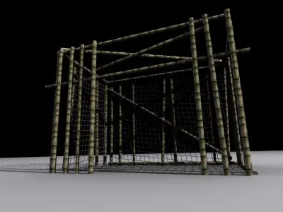 cage low poly Low-poly 3D model