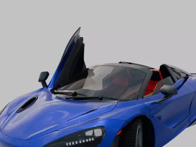 McLaren 720s spider - Rigged - Animated - PBR Low-poly 3D model