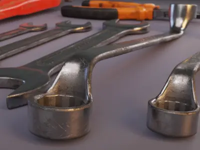 Tools wrenches and pliers Free 3D model