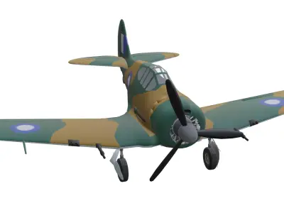Commonwealth CA-12 Boomerang Low-poly 3D model