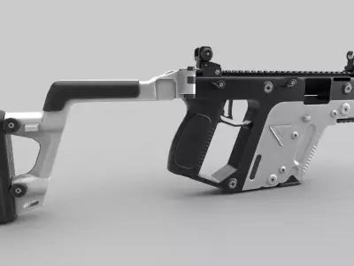 Vector Gun Low-poly 3D model purchase