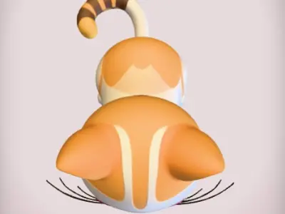 Cartoon Cat Low-poly 3D model order