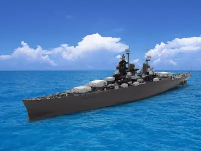 German battleship 3D model