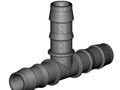 Plastic Irrigation Pipe Tee Joint Toy 3D model