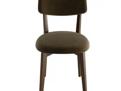 Unique looking wooden chair Low-poly 3D model