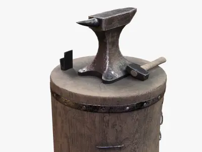 Anvil Lowpoly Model PBR 3D model