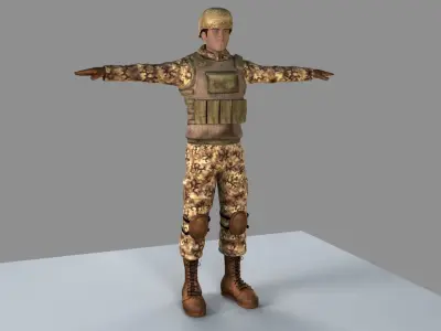 Soldier 3D model buy