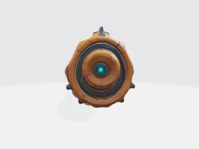 Lowpoly scifi gun Low-poly 3D model