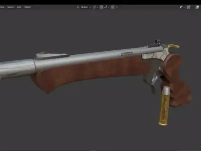 45-70 Jernberg superior pistol High-Calibre from The Hunter COTW Low-poly 3D model