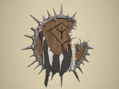 3D Medieval Shield Low-poly 3D model