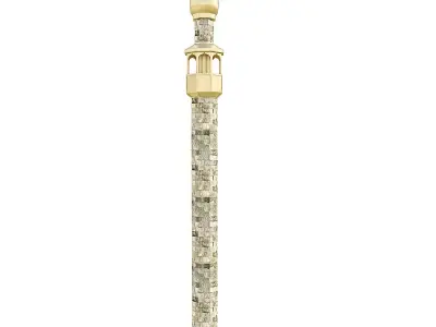 3D Minaret Model gold mosque tower Low-poly 3D model