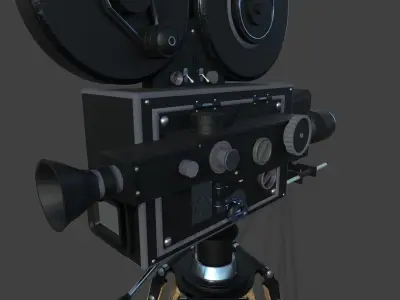 Vintage Movie Camera 3D model
