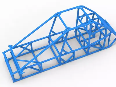 Frame of Experimental Pavement Silver Crown Car V3 Scale 1 to 25 3D print model