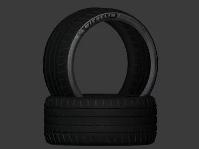 Miche Tire - Pilot Sport 4 Low-poly 3D model