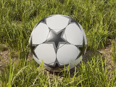 Set of balls and grid Low-poly 3D model Low-poly 3D model