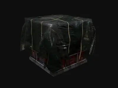 Industrial Covered Cargo Container Free low-poly 3D model