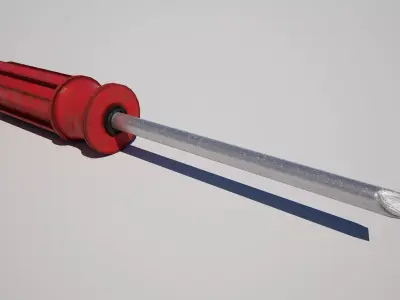 Screwdriver Low-poly 3D model 17