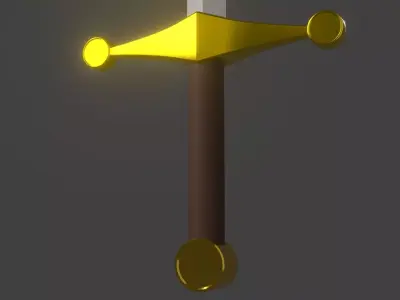 Simple Sword Low-poly 3D model