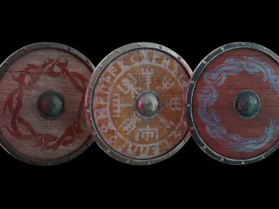 3 Shield Free Free 3D model