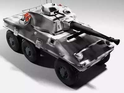 Tank made in blender Low-poly 3D model