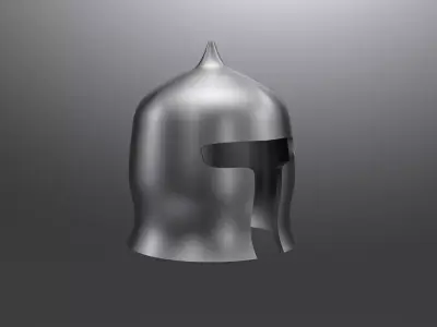 Early medieval saracen helmet Low-poly 3D model