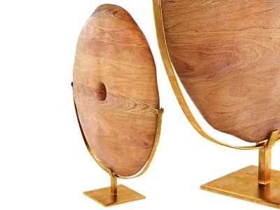 Rosewood Tuckerobbins Decoration Set Wood metal Low-poly 3D model