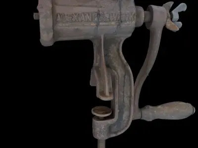 Old manual meat grinder 3D model