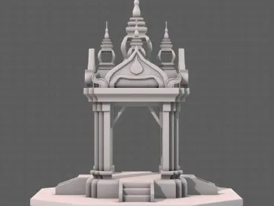 Pagoda V08 Low-poly 3D model