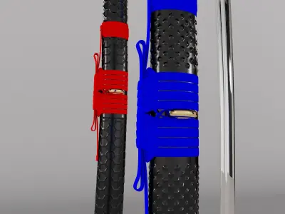 Katana Cinematic gamedev Low-poly 3D model