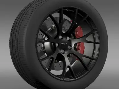 Dodge Challenger Supercharged wheel 3D model